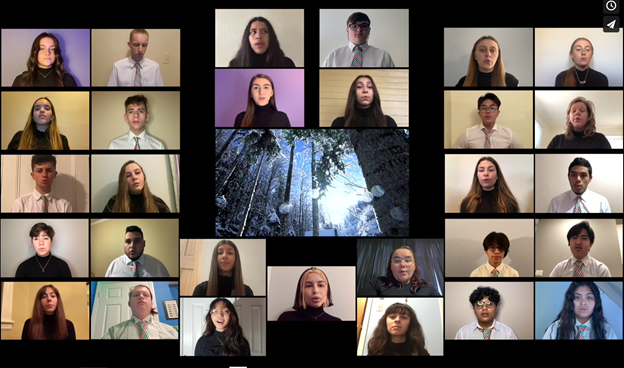 Screenshot from the Winter Concert broadcast available on PV's Vimeo page 